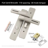 Banyo Kapı Kilidi - Düz Kum Bej Nikel Renk - 110 Aralık - 30 mm Sessiz Dili - Panel Kilitsiz - 1