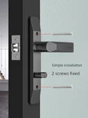 Banyo Kapı Kilidi - Düz Kum Bej Nikel Renk - 110 Aralık - 30 mm Sessiz Dili - Panel Kilitsiz - 4