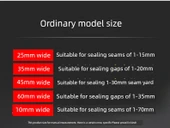 Kendinden Yapışkanlı Kapı ve Pencere Sızdırmazlık Şeridi - Açık Sarı - 45mm - 12M - 12