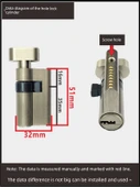 Kapı Kilidi Silindiri - 5 Bakır Kaşık Tam Bakır - 51mm Siyah - 3