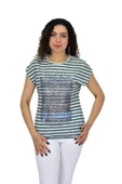 Kadın Kısa Kol Baskılı Bluz BGL-ST04707 thumbnail 2