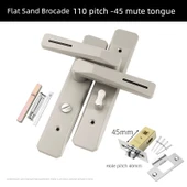 Banyo Kapı Kilidi - Düz Kum Bej Nikel Renk - 110 Aralık - 45 mm Sessiz Dili - 1