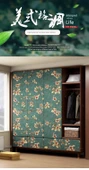 Retro Pastoral Avrupa 3D Çiçek Duvar Kağıdı - Açık Yeşil - 53cm x 3m - 8