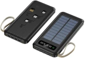 Sunix PB-43 12000 mAh Solar Energy Powerbank Siyah thumbnail 2