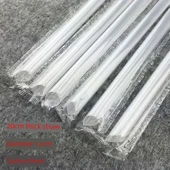 Şeffaf Plastik Pipet Kaşık Çatal Seti - 20cm Kalın İnci Pipet 90 Adet (Bağımsız Ambalaj) - 1