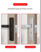Evrensel Alüminyum Alaşımlı Banyo Kapı Kilidi - Siyah 110mm Delik Aralığı - Sadece Panel - 8