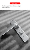 Evrensel Alüminyum Alaşımlı Banyo Kapı Kilidi - Siyah 110mm Delik Aralığı - Sadece Panel - 10