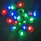 Dijital Titreşim Algılayan LED Işık Topu - 1.6CM Su Geçirmez Titreşim Topu Şeffaf Kasa 10 (Çift Sarı Yanıp Sönen Işık) - 8