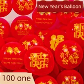 Yeni Yıl Balonları Dekorasyon Seti - 100 Adet Balon - 1