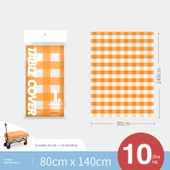 Tek Kullanımlık Masa Örtüsü - Turuncu Kare - 80x140cm - 1