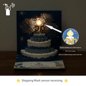 DIY Katlanabilir Doğum Günü Kartı - Altın Dönme Dolap thumbnail 5