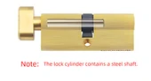 No.10 Küçük 70 Düz Düğmeli Çinko Kasa Bakır Çekirdek Sarı Bronz Kaşık Kapı Kilidi Silindiri 35-45mm - 3