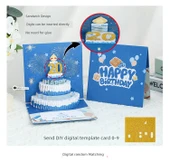 DIY Katlanabilir Doğum Günü Kartı - Altın Dönme Dolap thumbnail 12