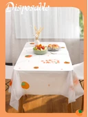 Şanslı Persimmon Tek Kullanımlık Masa Örtüsü - Persimmon Turuncu 180 x 180cm (12 yaprak/kutu) 3 kutu 36 yaprak - 3