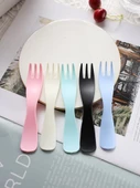 Tek Kullanımlık Plastik Dalgalı Çatal - Açık Pembe - 5 Adet - 3