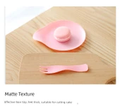 Tek Kullanımlık Plastik Dalgalı Çatal - Açık Pembe - 5 Adet - 11