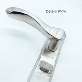 Paslanmaz Çelik Banyo Kapı Kilidi - Çukur Çinko Gümüş - 110 Delik Aralığı - 40mm Vida - 12