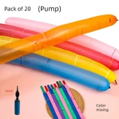 Kalın Roket Balonlar - 20 Roket Balon + Şişirici - 1