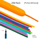 Kalın Roket Balonlar - Mat Karışık Renk 200 + Pompa - 1