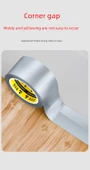 Su Geçirmez Mantar Önleyici Bant - Gümüş - 5cm x 10m - 12