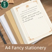 Retro Gül Mektup Kağıdı Seti - A5 Kraft Yatay Çizgi - 50 Sayfa - 2