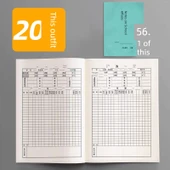 Ders Planı Defteri - Okul Günlüğü - 20 Kopya - 1120 Sayfa - 2240 Sayfa - 1