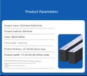 EVA Köpük Hava Sızdırmazlık Bandı - 50mm Genişlik - 1m Uzunluk - 40mm Kalınlık - 1 Paket - 9