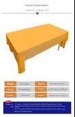 Çocuk Doğum Günü Dikdörtgen Tek Kullanımlık Masa Örtüsü - Turuncu - 137cm x 274cm [10] - 9