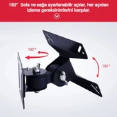 TV Askı Aparatı 14-24 Inc, Döner, Siyah - 4