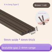EPDM Köpük Kauçuk Hava Sızdırmazlık Contası - 6m E Tipi (9mm genişlik * 4mm kalınlık kahverengi) - 1