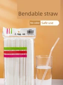 DIY Tek Kullanımlık İçecek Pipetleri - Renkli - 100 Adet - 2
