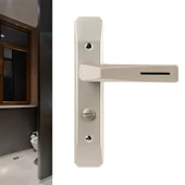 Alüminyum Alaşımlı Kapı Kilidi - Çukur Kumlu Nikel Renk - 110 Pitch - 45mm Tek Dilli - 9