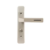 Alüminyum Alaşımlı Kapı Kilidi - Çukur Kumlu Nikel Renk - 110 Pitch - 45mm Tek Dilli - 6