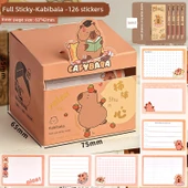 Yapışkan Not Kağıdı - Tüm Yapışkan - Kappi Bala - 126 Adet + Dört Jel Kalem - 1