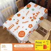 Persimmon Turuncu Tek Kullanımlık Masa Örtüsü - 100x160cm - 20 Yaprak - 1