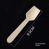 Ekolojik Tek Kullanımlık Ahşap Çatal Bıçak Seti - 9.5cm Ahşap Kürek (100 Toplu) - 1