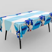 Tek Kullanımlık Su Geçirmez PE Masa Örtüsü - Sonic - 180X135CM - 1