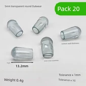 Şeffaf Yuvarlak Kauçuk Koruyucu Kılıf - 5mm İç Çap - 20 Adet - 1