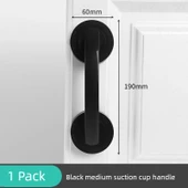 Cam Kayar Kapılar için Deliksiz Vakumlu Kapı Kolu - Siyah Büyük thumbnail 1