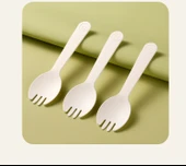16cm Ahşap Çatal Kaşık Toplu - 6