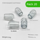 Şeffaf Yuvarlak Kauçuk Koruyucu Kılıf - 4.5mm İç Çap - 20 Adet - 1