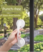 Cam Kayar Kapılar için Deliksiz Vakumlu Kapı Kolu - Siyah Büyük thumbnail 8