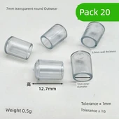 Şeffaf Yuvarlak Kauçuk Koruyucu Kılıf - 7mm İç Çap - 20 Adet - 1