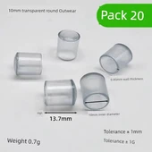 Şeffaf Yuvarlak Kauçuk Koruyucu Kılıf - 10mm İç Çap - 20 Adet - 1