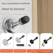 Deliksiz Paslanmaz Çelik Kapı Durdurucu - 120mm Siyah - 3