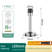 Deliksiz Paslanmaz Çelik Kapı Durdurucu - 150mm Tel Çizim 1 - 1