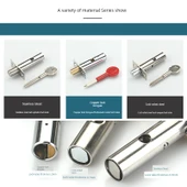 Kolay Kurulum Boru Kuyu Kilidi - Parlak Altın Bakır Kilit Dili thumbnail 5