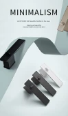 Modern Minimalist İç Kapı Kilidi - Gri Alaşım Yama, Hinge, Kapı Emici, 35-50mm, Anahtarlı - 7