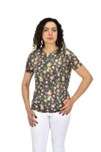 Kadın Kısa Kol Baskılı Bluz BGL-ST04698 thumbnail 3