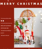 Noel Baba Tırmanma Oyuncakları - Tek Merdiven Noel Baba - Üç Pil ile - 10